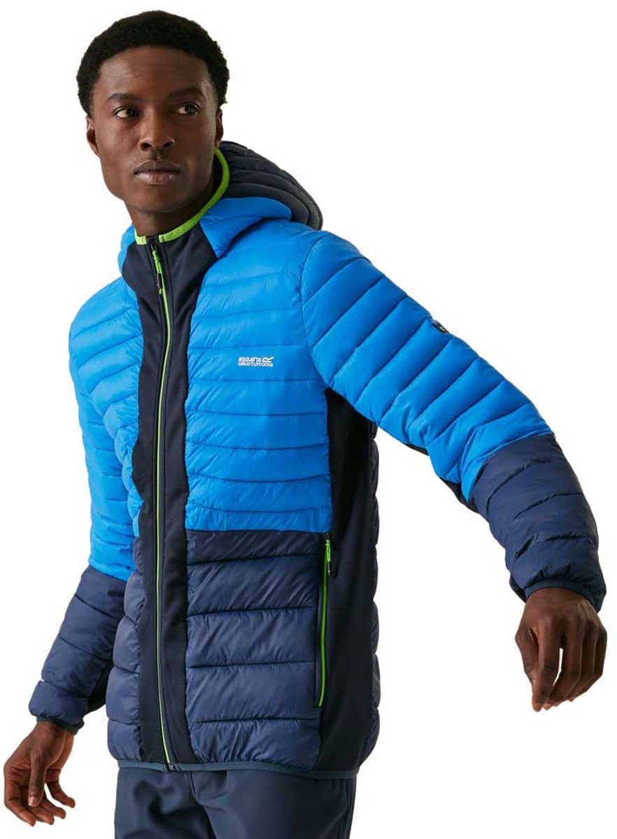 Regatta Hooded Leedre Hybrid Jas Man Marineblauw