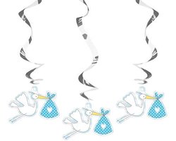 Folat - Hangdecoratie It's a boy (3 stuks)