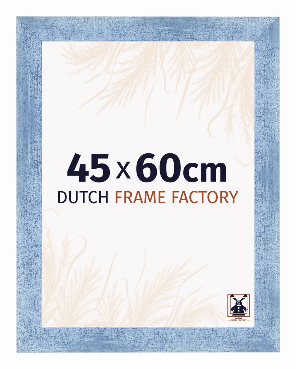 Dutch Frame Factory Fotolijst 45x60 cm - MDF - Helder Blauw Geveegd - Praag
