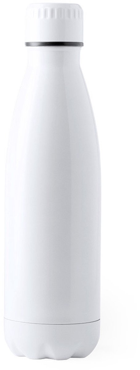 RVS waterfles/drinkfles wit met schroefdop 790 ml - Sportfles - Bidon