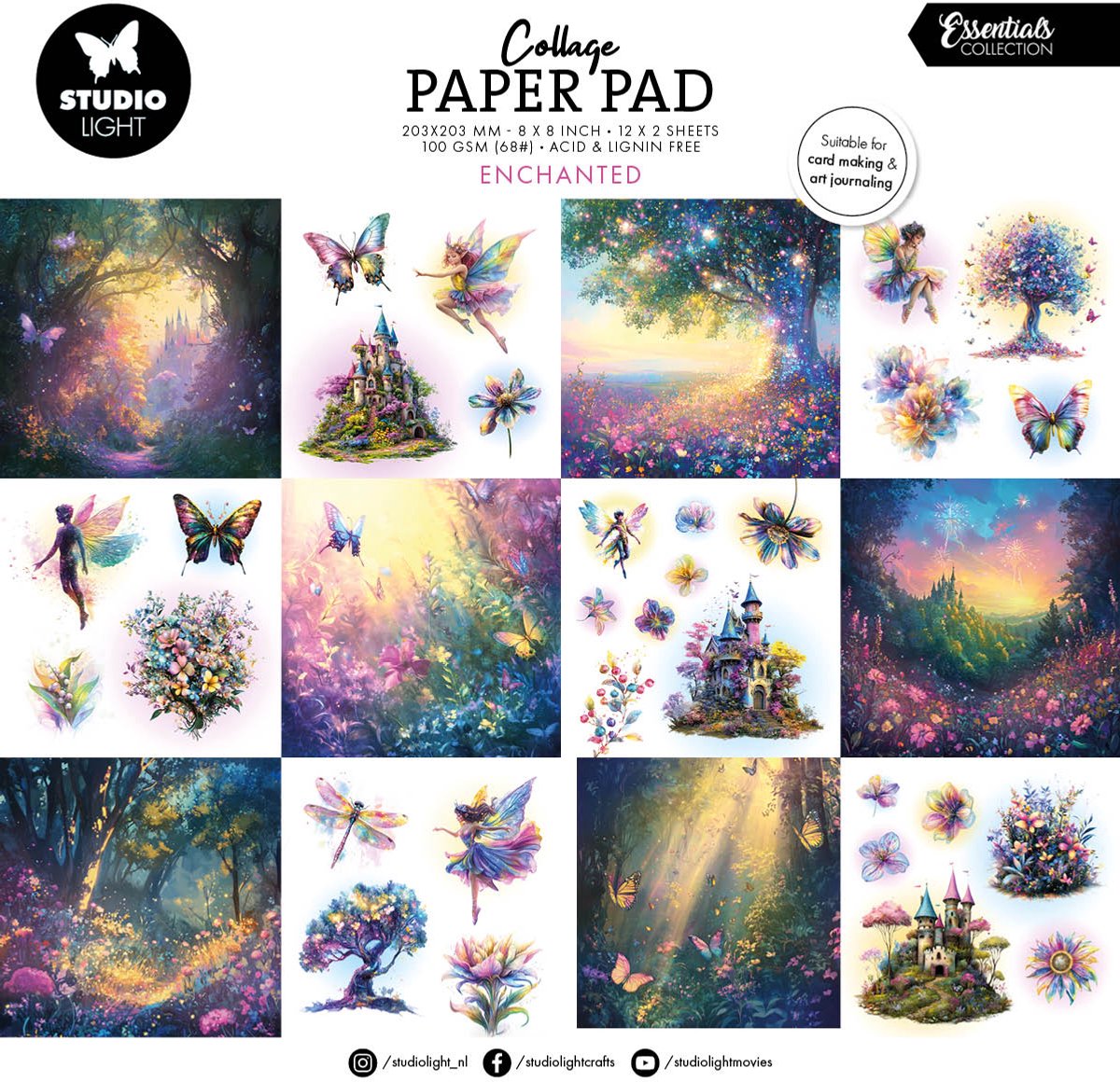 Collage paperpad Enchanted - Essentials nr. 411