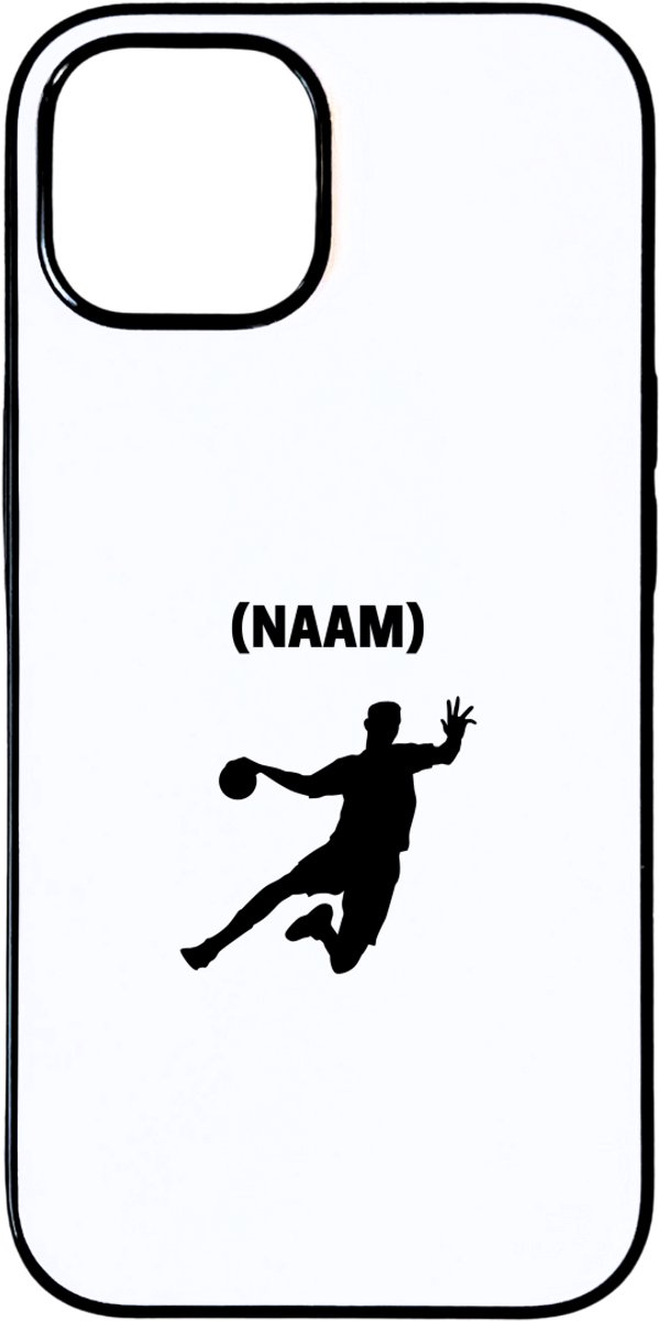 Hacebo® - Handbal met eigen naam telefoonhoesje - Handbal - Handballer - telefoonhoesjes - Sport - hoesje geschikt voor iPhone 15