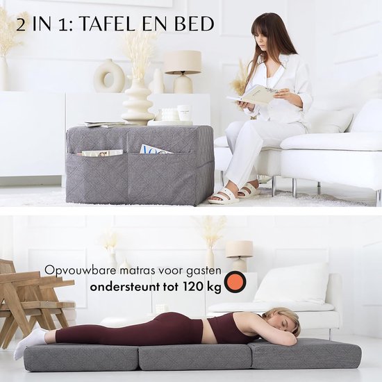 Inklapbare Slaapbank 3-in-1: Comfortabel Logeerbed en Opvouwbare Matras voor Gasten van Unipride — afbeelding 4