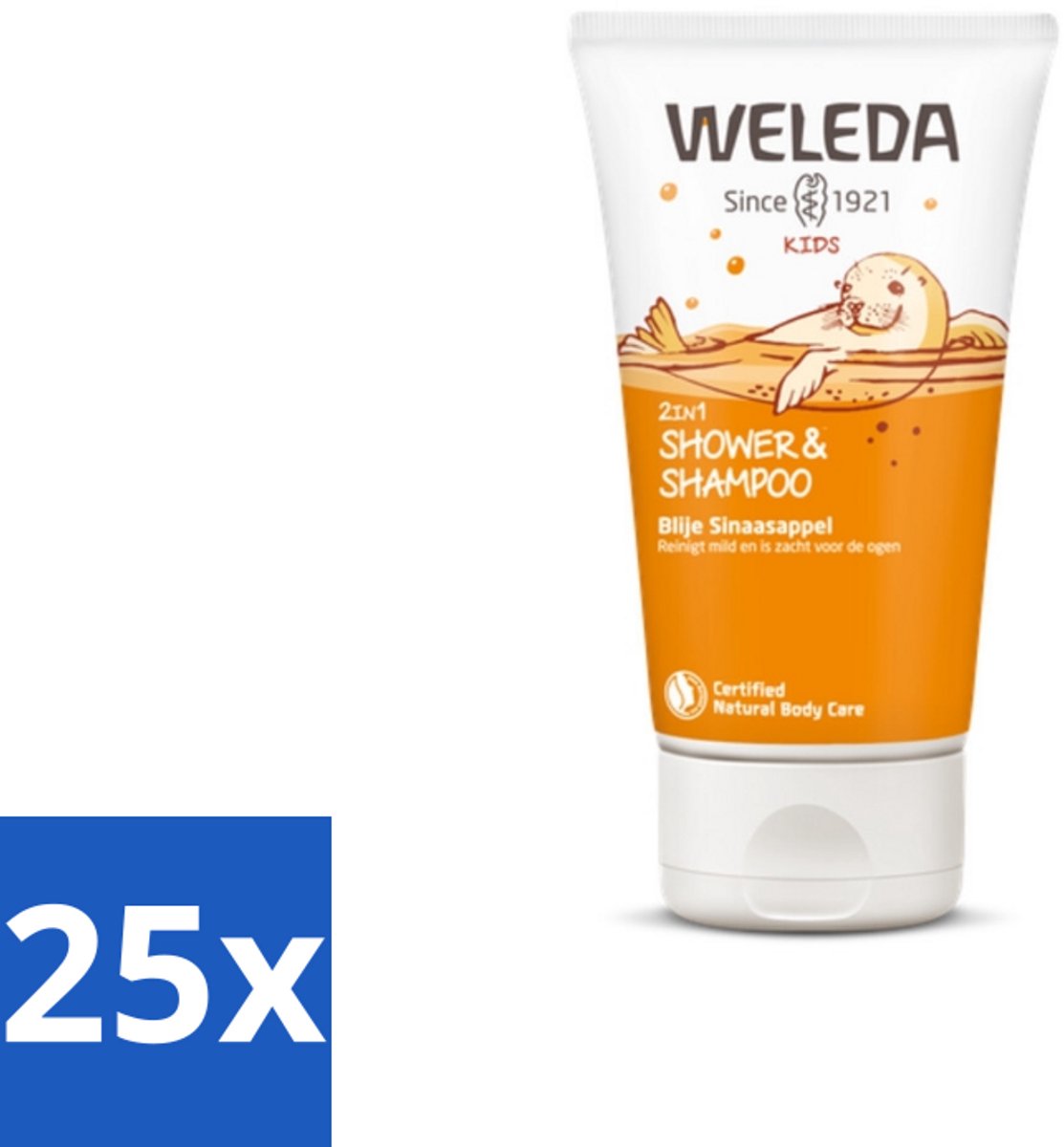 Image of 25 x WELEDA - 2-in-1 Shampoo & Body Wash - Kids - Blije Sinaasappel - 150 ml - Sinaasappel Shampoo - Weleda Kids - Weleda