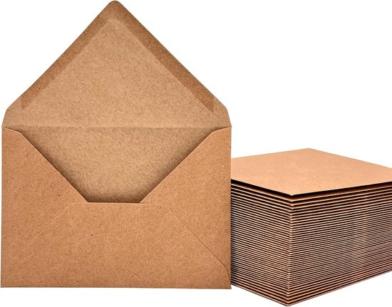 Ideen mit Herz kaarten van kraftpapier met envelop, set: 50 (270 g/m²