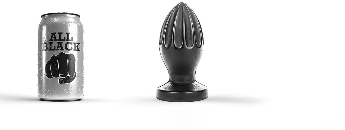 All Black Buttplug 12 cm