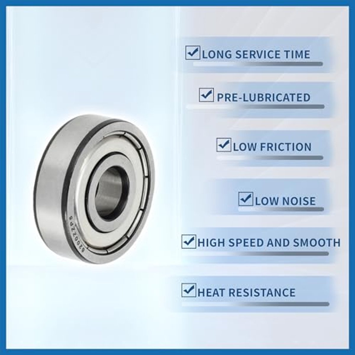 6200ZZ & Deep Groove Ball Bearings P5 10x30x9mm Lubricated Bearings Double Metal Seal Tone Scooter Skateboard Wheel Pack of 10