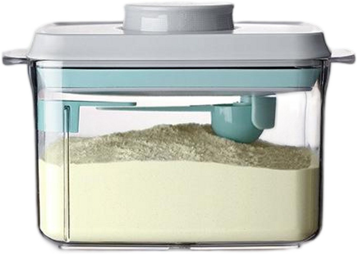 Image of 1000ml melkpoederdispenser - Draagbare melkpoederbewaardoos met maatschepje - Verzegelde melkpoederdispenser - Melkpoedercontainer - Uitneembare eiwitpoederbewaardoos - Type A