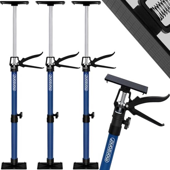 Deuba Deurspanner in 3-delige set traploos in hoogte verstelbaar 50-115 cm tot 45 ° deurhouder deurkozijn kozijnspanner