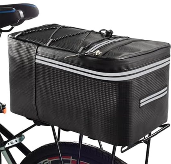 XiXiRan Fietstas, bagagedrager achter, dubbele tas voor fiets, bagagedrager achter, waterdicht, hoge capaciteit, multifunctioneel, fietstas outdoor (blauw