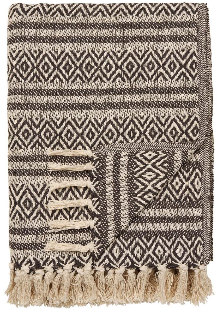 House Nordic Line plaid 130×180cm bruin.