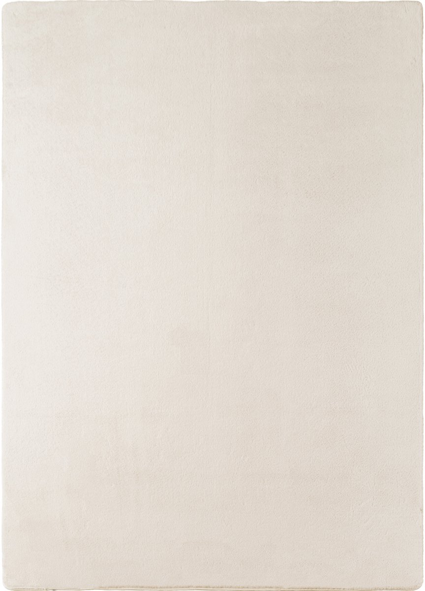 JOY Effen Soft Vloerkleed – 100% Polyester – Anti-Slip - Creme- 60x100 CM