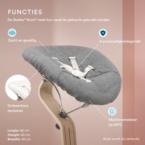 Stokke Nomi Newborn Set Grey Grey Sand van Stokke — afbeelding 4