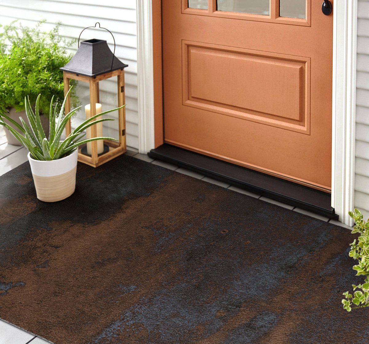 Coloray Buiten Deurmat - Bruin Rubber Deurmat - Roest Robuuste Buitenmat - Huisdecoratie Buiten - Deurmat Voor Regenweer - Modieuze Buitenmat Met Design - 150x100 cm Bruin - Roest