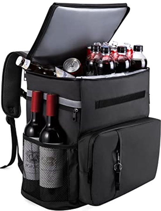 INSMEER Grote koeltas, 40 liter, 60 blikjes, koeltas, opvouwbaar, met hard EVA-dak, waterdicht, grote koeltassen, koelbox, isolatietas, thermotas voor camping, picknick, strand INSMEER Grote koeltas, 40 liter, 60 blikjes, koeltas, opvouwbaar, met hard EVA-dak, waterdicht, grote koeltassen, koelbox, isolatietas, thermotas voor camping, picknick, strand