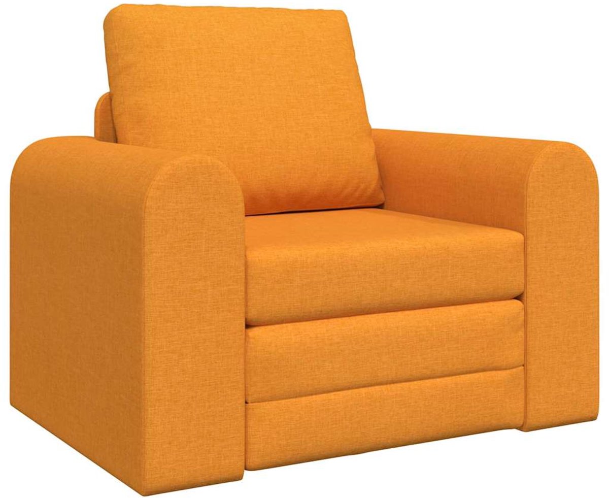 Slaapstoel - Uitklapbaar - Slaapbank - Logeerbed - Zetelbed - Slaapfauteuil - Vouwbed - 1 persoons - Zeer comfortabel - Donkergeel