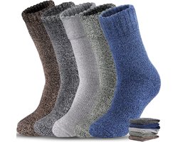 TuseRxln Sokken - Sokken Dames - Dikke Winter Socks Warme Wandelsokken - 5 Paar - Herfst Sokken Effen Kleur