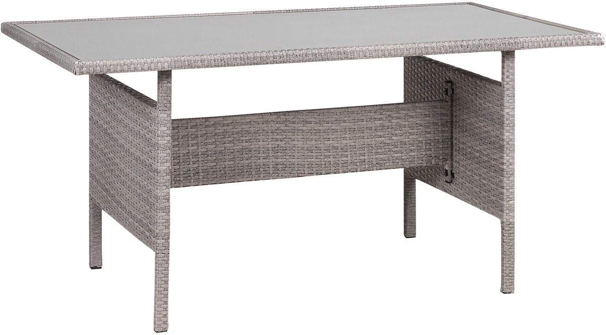 VITERBO - Tuintafel - Lichtgrijs - Rotan
