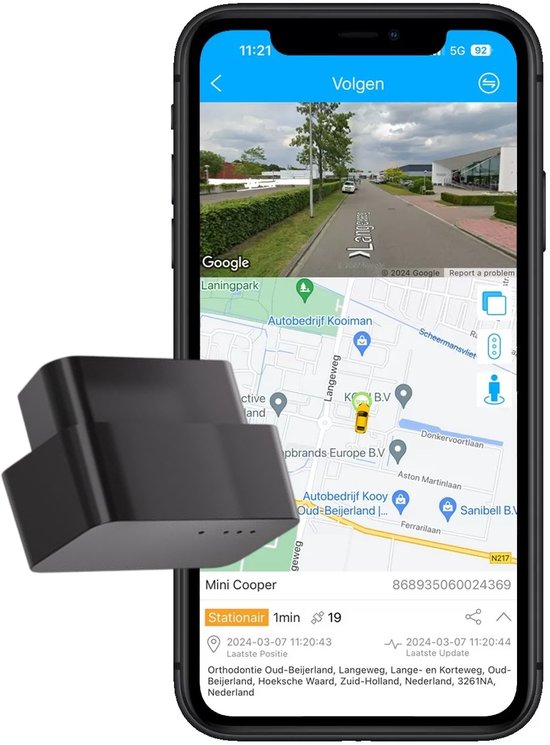 Onntrack OBD GPS tracker - plug & play - geen simkaart nodig - geen gebruikskosten!