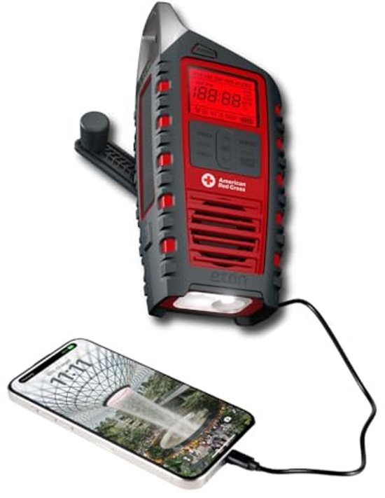 Foto: Klok met temperatuur en vochtigheid sensor fm radio groot led display met kalender ideaal voor thuis zwart universeel formaat usb 1 stuk
