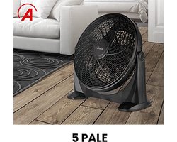 Vloerventilator met 5 Vleugels en 3 Snelheden - Stil, Handmatig en Verstelbaar
