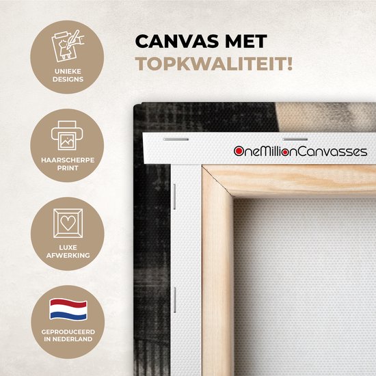 Tableau sur toile 200x100 cm - Décoration murale exclusive Abstrait - Formes - Moderne - Beige - Décoration murale salon - Décoration chambre - Accessoires chambre - Peintures sur toile