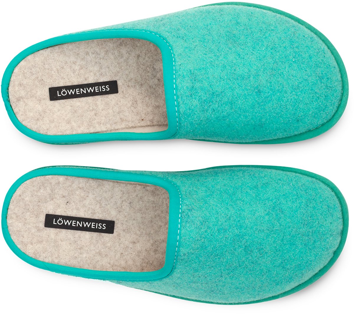 Loewenweiss Lowenweiss Lite Outdoor Pantoffels - Wolvilt Binnen/Buiten Pantoffels - Unisex - Blauw - Maat 41