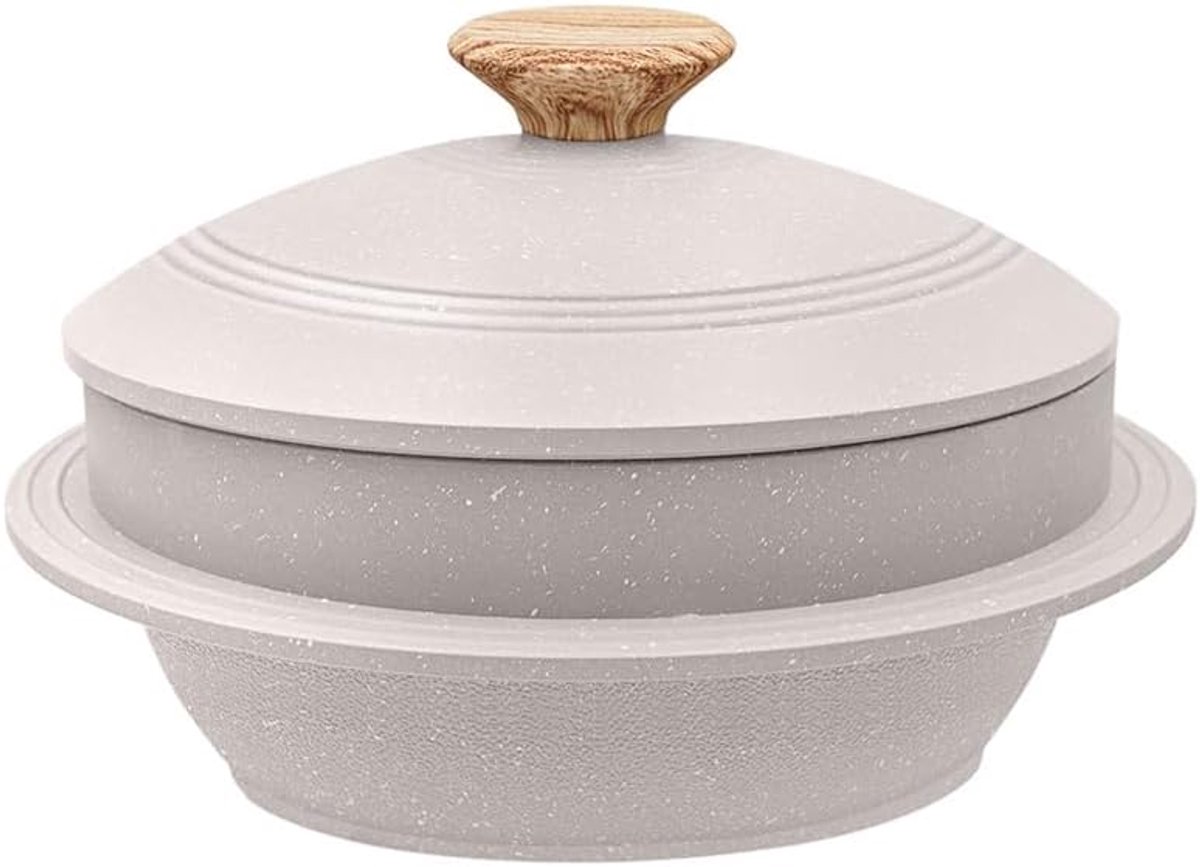 Gegoten aluminium inductie braadpan met deksel - 18 cm, anti-aanbak, multifunctioneel