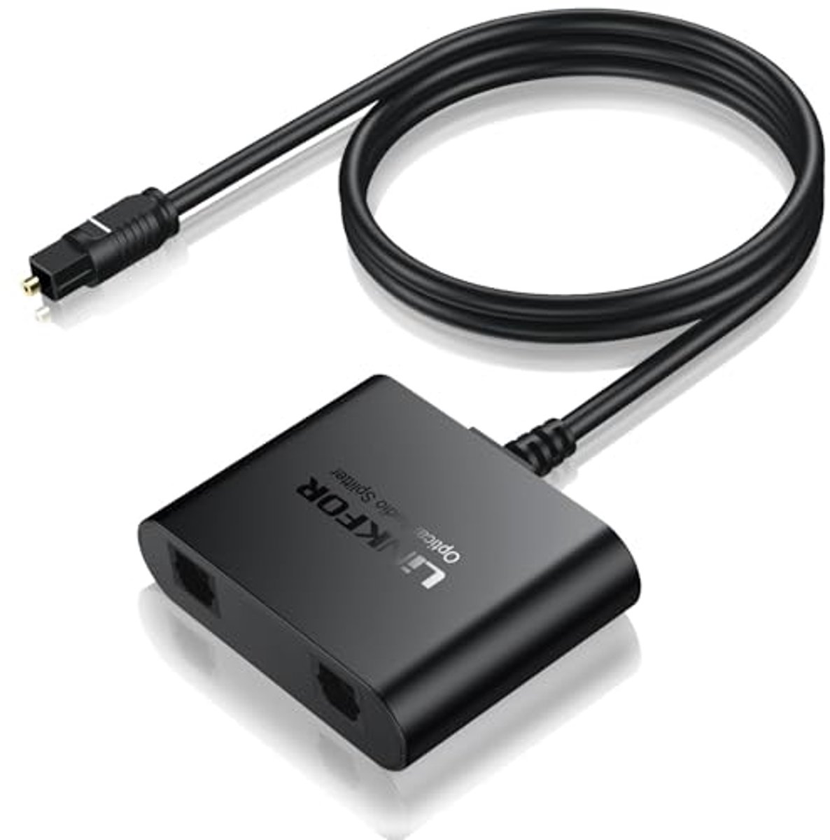 Audio-splitter 1 naar 2 - Digitale TosLink Glasvezel Splitter met 3,3 voet Kabel