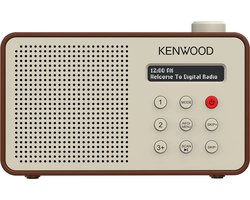 Kenwood CR-M25DAB Draagbare DAB+ radio met automatische veiligheidswaarschuwingsfunctie - Bruin