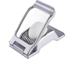 Eiersnijder - Groentesnijder - Vaatwasserbestendig - RVS - Champignonsnijder - Multifunctioneel - Zilver