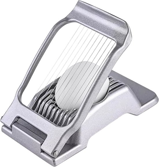 Eiersnijder - Groentesnijder - Vaatwasserbestendig - RVS - Champignonsnijder - Multifunctioneel - Zilver