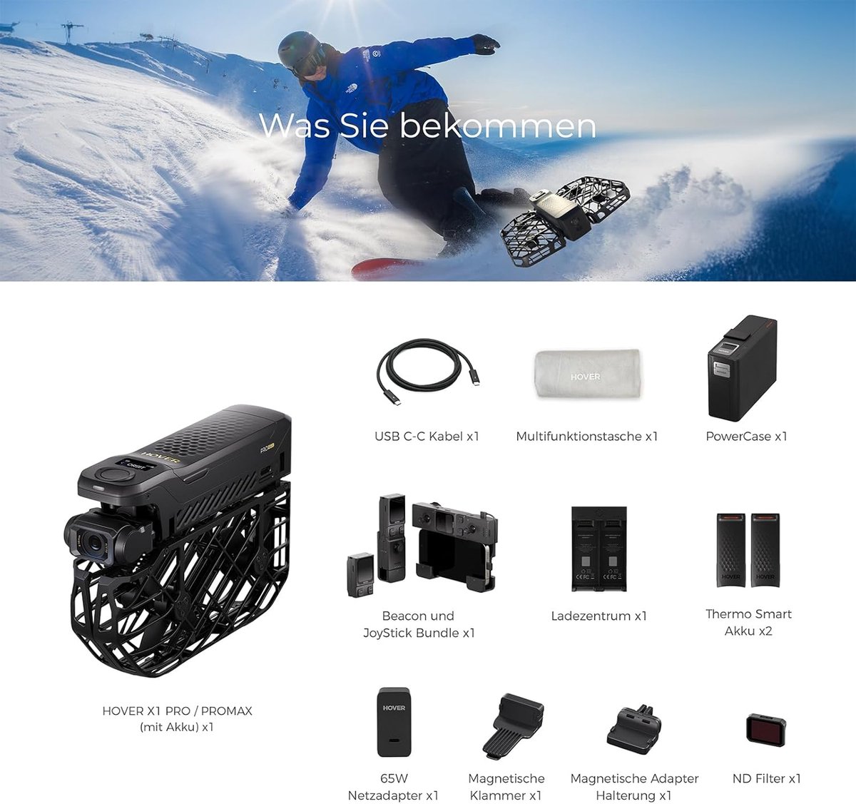 Indsutrialhome X1 PRO Drone met 4K Camera – 10+ Automatische Vliegmodi – 42 km/u Volgsysteem – OmniTerrain – Botsdetectie – Action Cam – Ski Combo
