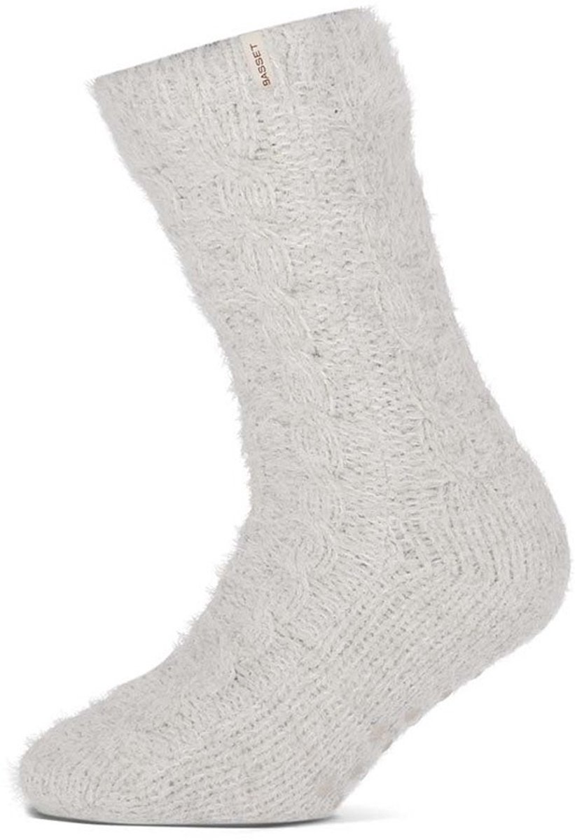 Basset dames huissokken chenille hairy grijs II