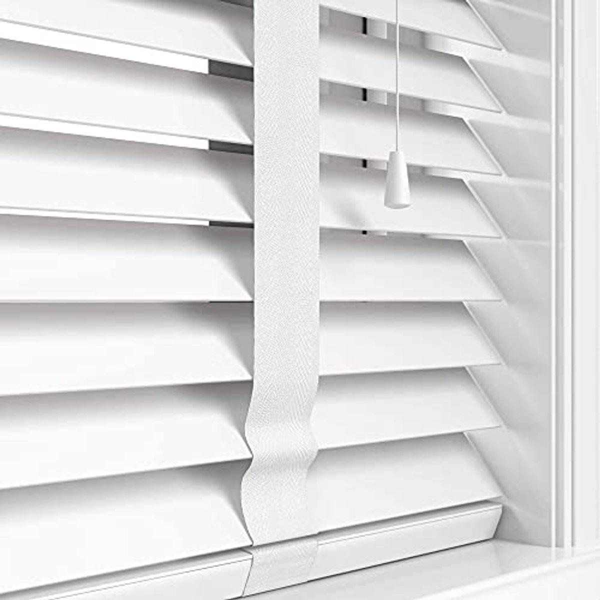 Faux houten jaloezieën 50 mm met tape - Kindveilig en stijlvol voor elke ruimte