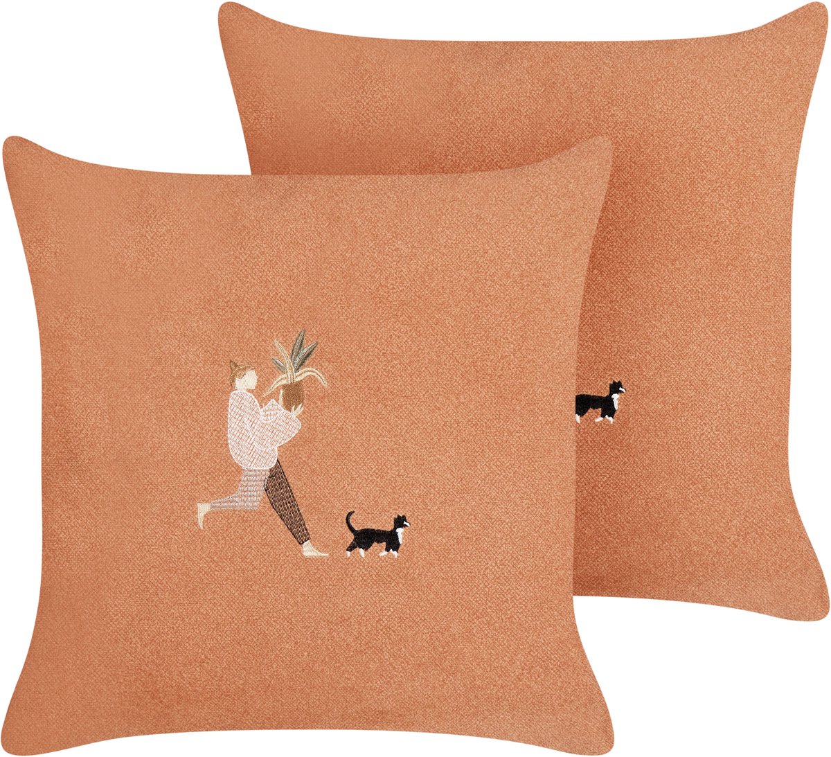 MARIGOLD - Sierkussen set van 2 - Oranje - Polyester
