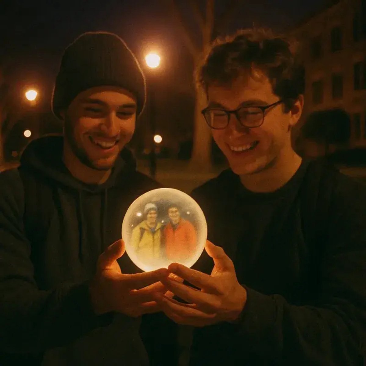 Glass Video Globe – Oplaadbare Videobol met Scherm – Blauw – 4GB – Cadeau met Foto & Video – Voor Valentijn, Verjaardag of Kerst