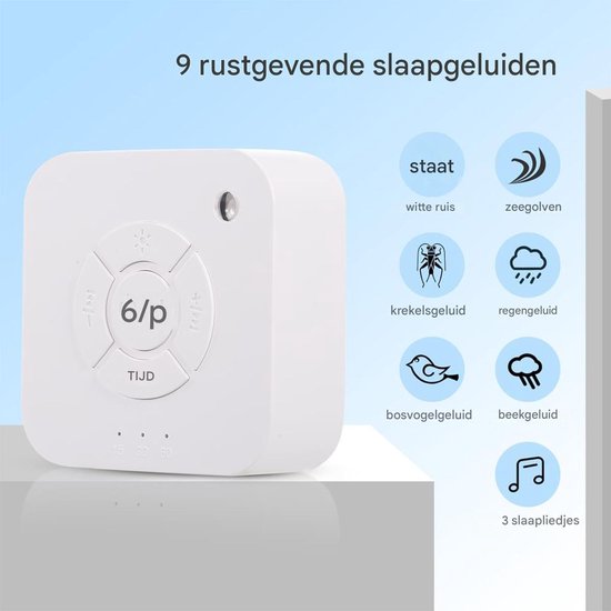 Gsedaox-White Noise Machine-Witte Ruis Machine-Witte Ruis Apparaat-Witte Ruis Slaaptrainer voor Baby-wit — afbeelding 2