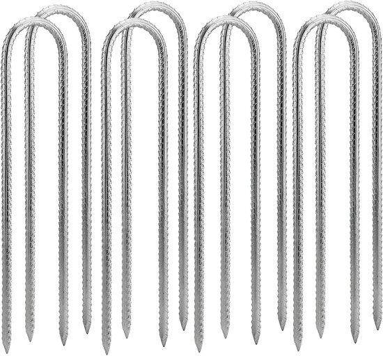 Brenzoos - Set van 8 U-grondankers van 30 cm voor trampolines, tenten en luifels
