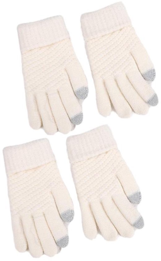Herfst- en winterhandschoenen - 2 paar - 20*4,5cm - webhandschoenen - verdikte handschoenen voor volwassenen - dikke gebreide handschoenen - unisex - warme winterhandschoenen - zacht en elastisch - unisex handschoenen