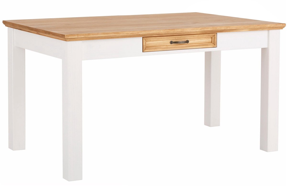 Selma-Eettafel - 140 cm - Wit Grenen