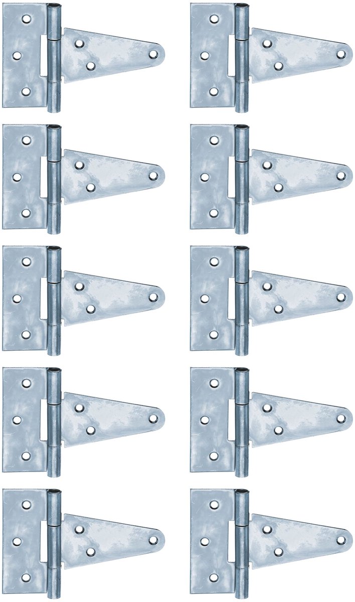 Alberts 864620 Boxscharnier | met losse pin | verzinkt blauw | scharnier: 102 mm | scharnierbreedte: 40 mm | Set van 10