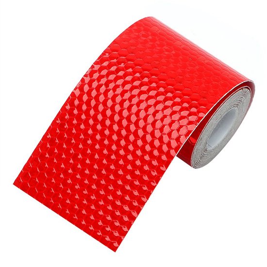 Spurtar Rood Witte Reflecterende Band, Reflecterende Stickers, Zelfklevende Reflector Labels, Reflecterende Tape, Waarschuwingsband, Voor Gebruik op