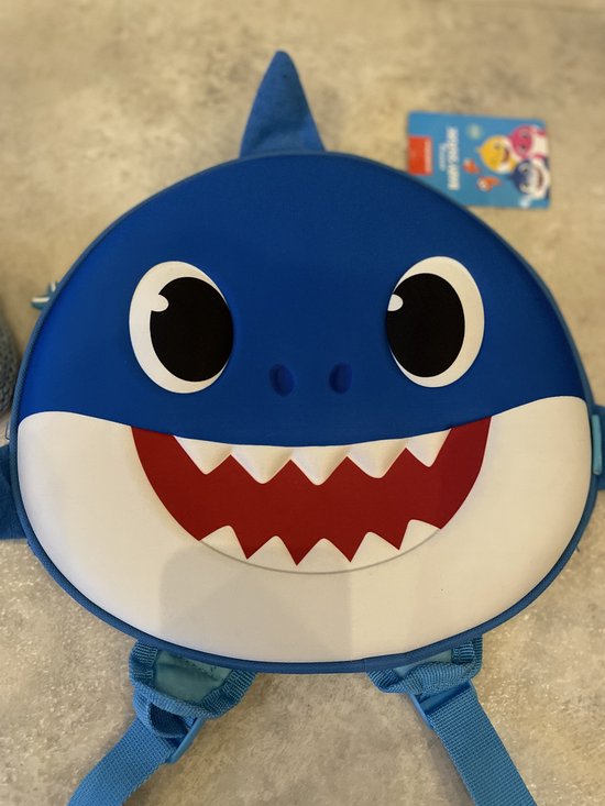 Maminobaby.nl - Handgemaakte gehaakte Babyslofjes met Baby Shark Rugzak — afbeelding 2