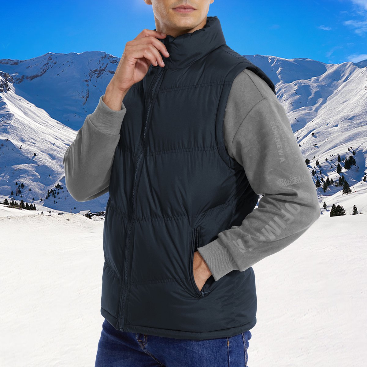 VIMOSE Bodywarmer Heren Mouwloos vest-Donkerblauw