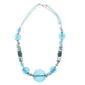 Behave Ketting kralen blauw 48 cm