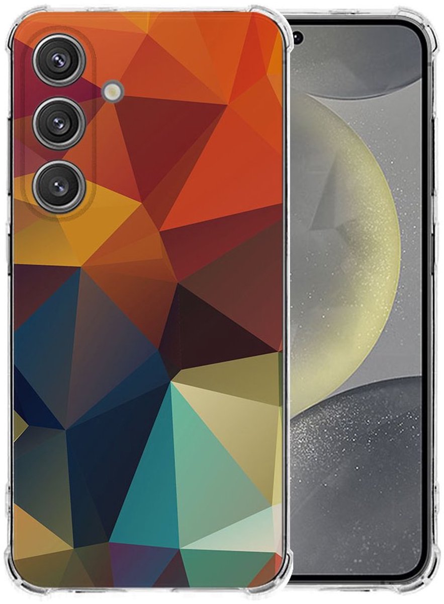 Samsung Galaxy S25 Plus Hoesje - Polygon Color TPU Antishock