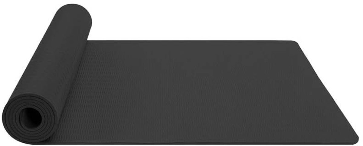 Antislip Pilates- en yogamat voor dames - 1 cm dik - met banden - TPE - 183 x 60 x 1 cm