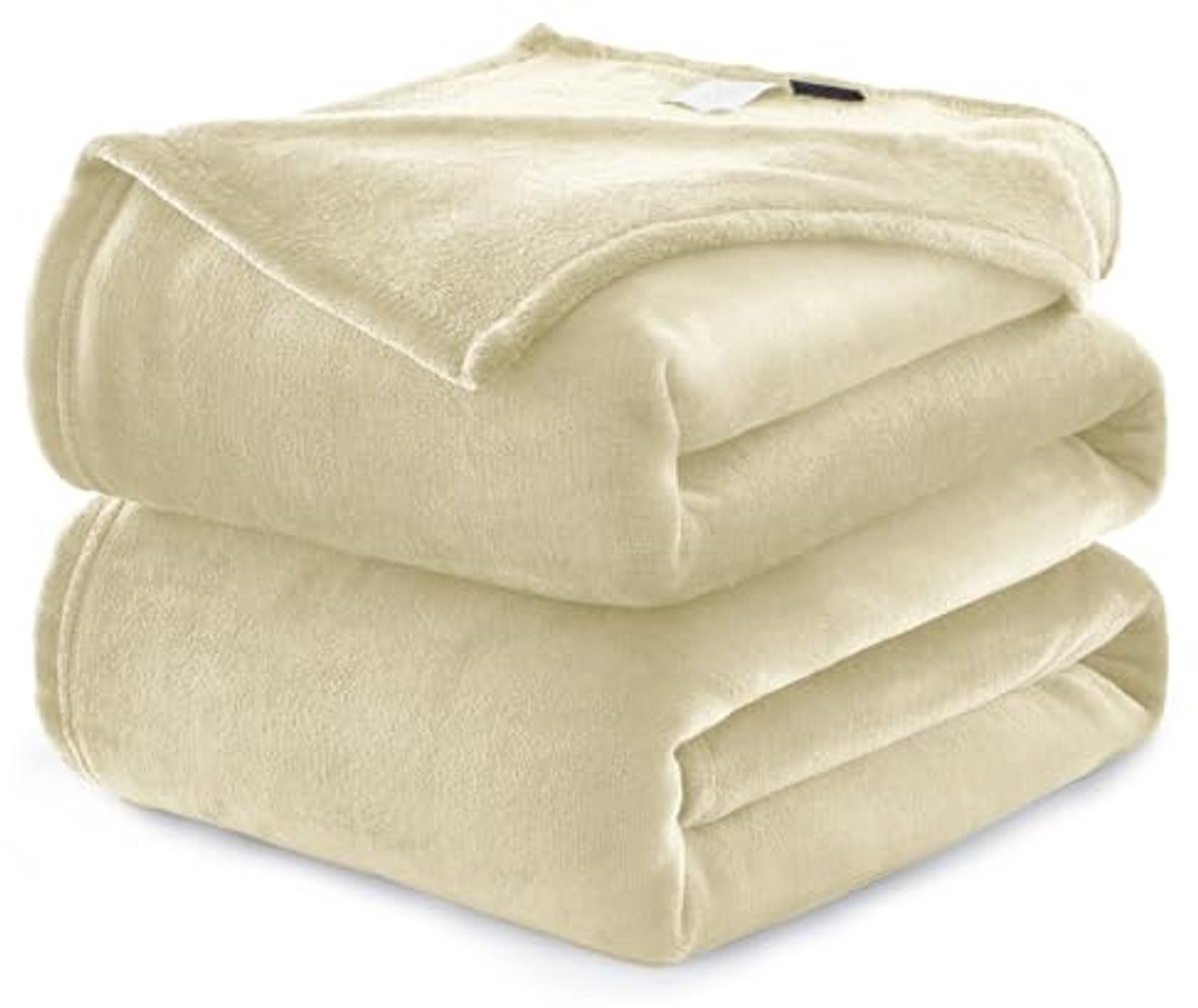 Zachte Fleece Deken 150x200 cm - Knusse Woondeken in Beige voor Bank