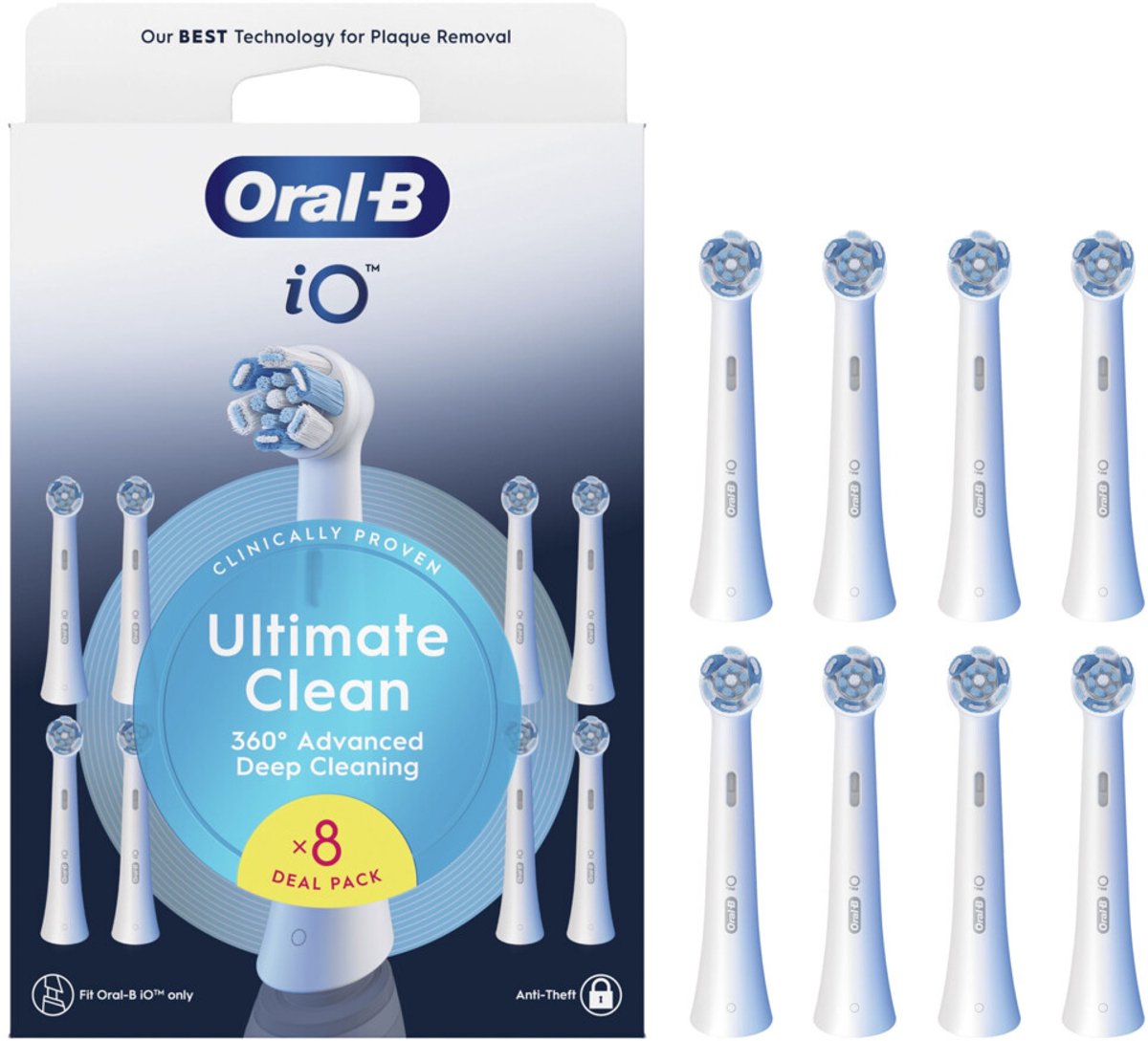 Oral-B iO Ultimate Clean Wit (8 stuks)